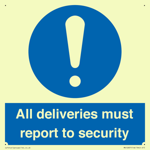 All deliveries must report to security
